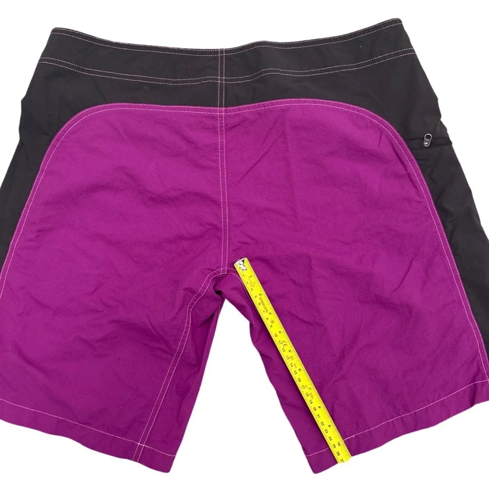 Kuhl Board Shorts Mens XL Purple Black Colorblock Lace Up Hiking Swim Trunks - Picture 4 of 7